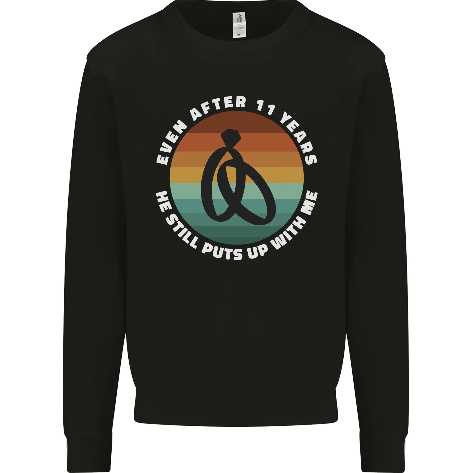 11 Year Wedding Anniversary 11th Marriage Mens Sweatshirt Jumper