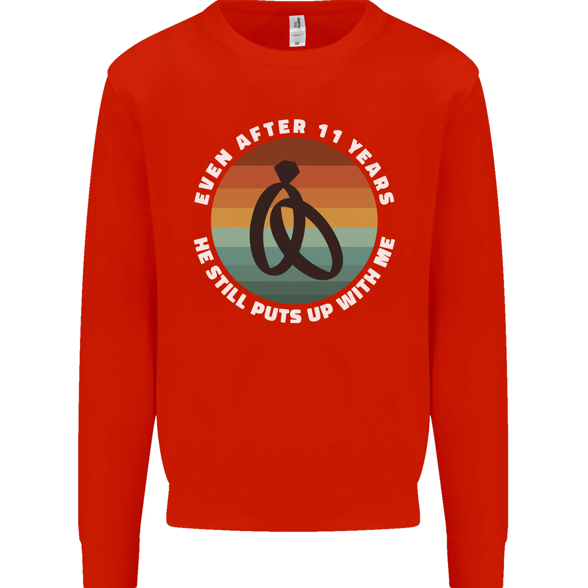 11 Year Wedding Anniversary 11th Marriage Mens Sweatshirt Jumper