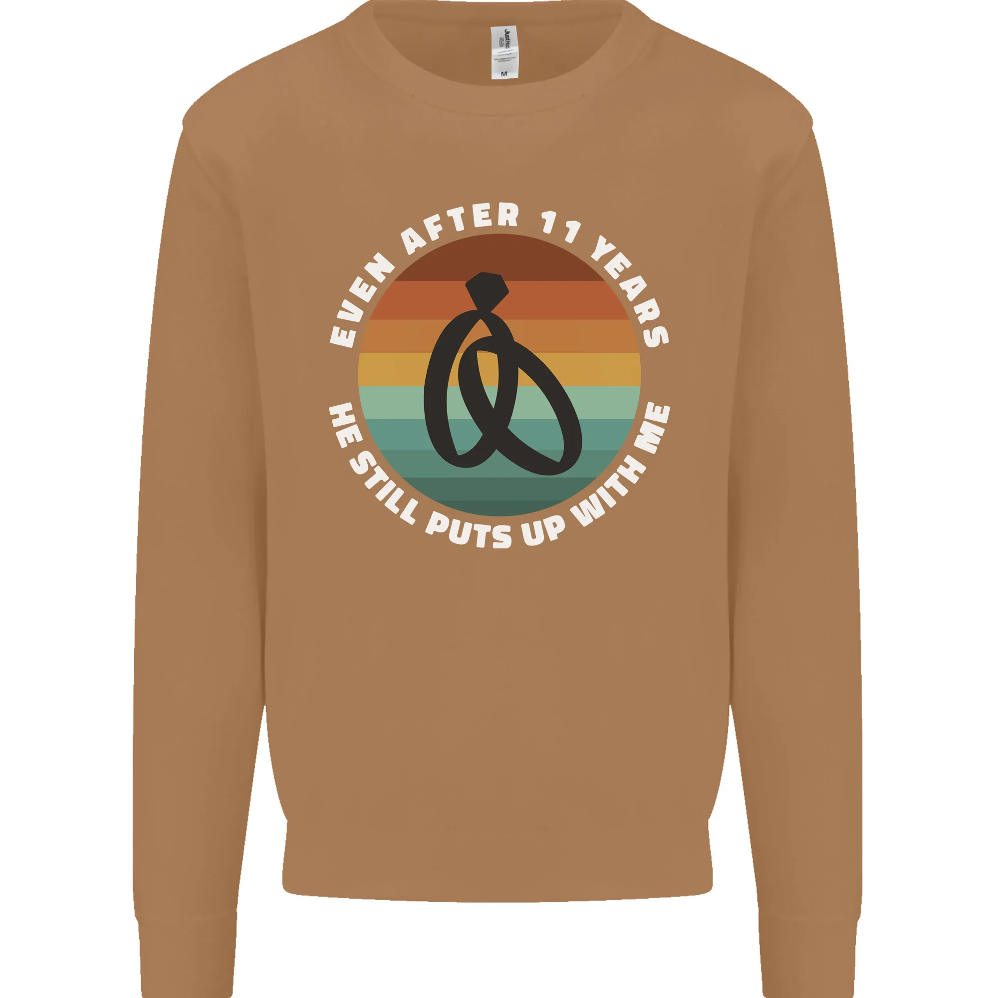 11 Year Wedding Anniversary 11th Marriage Mens Sweatshirt Jumper
