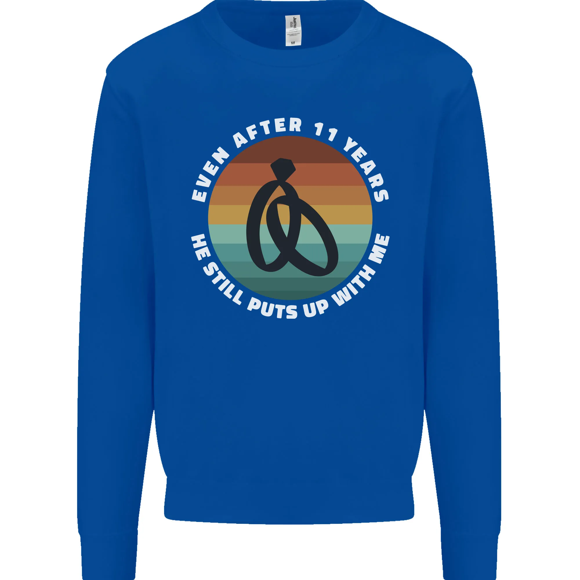 11 Year Wedding Anniversary 11th Marriage Mens Sweatshirt Jumper