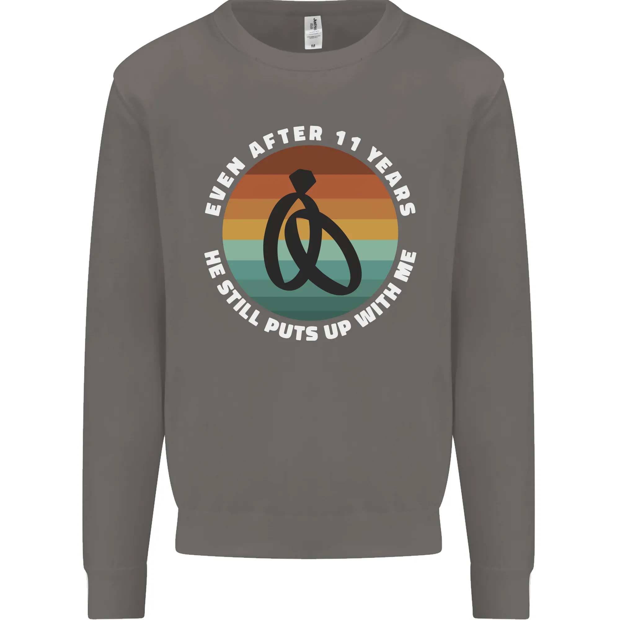 11 Year Wedding Anniversary 11th Marriage Mens Sweatshirt Jumper