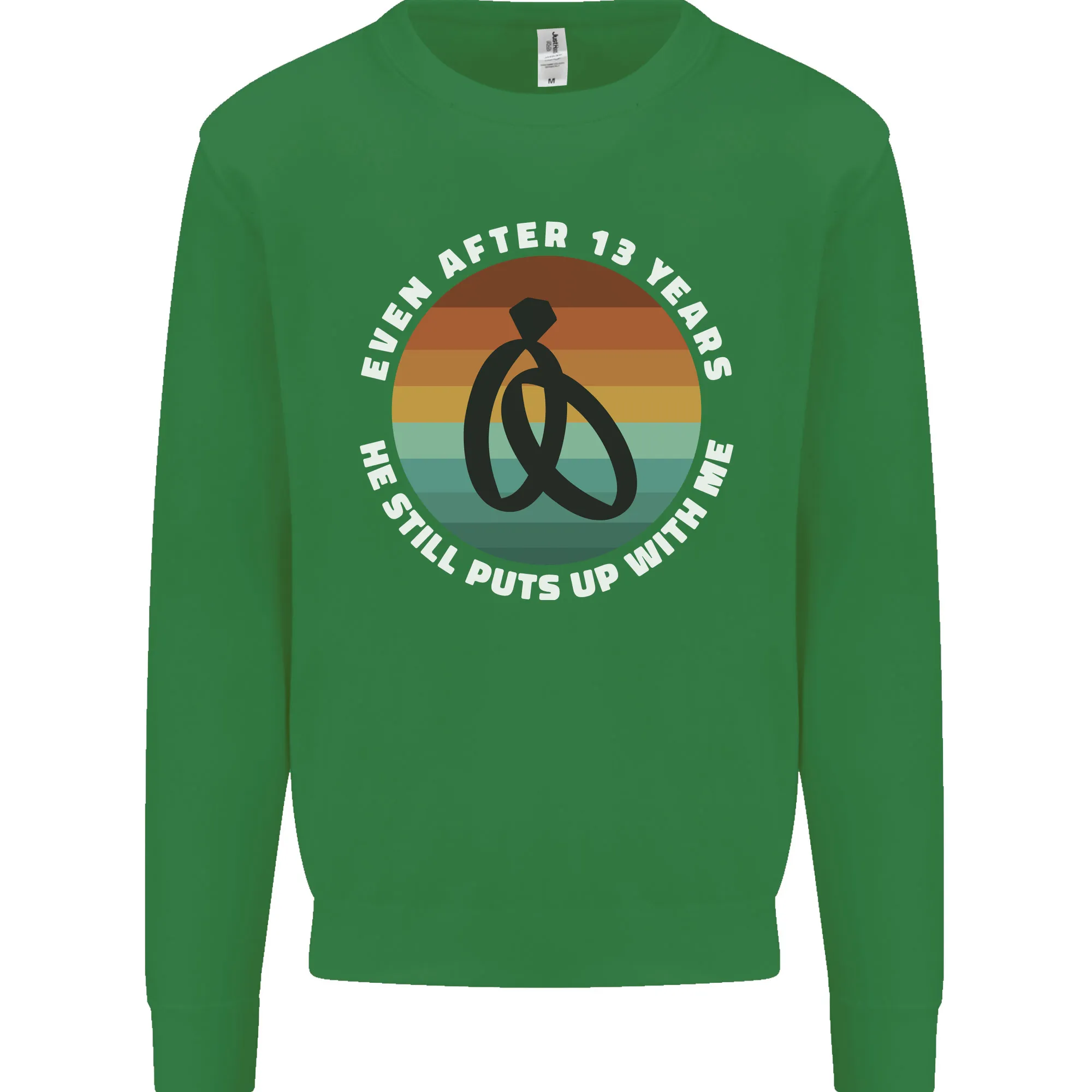 13 Year Wedding Anniversary 13th Marriage Mens Sweatshirt Jumper