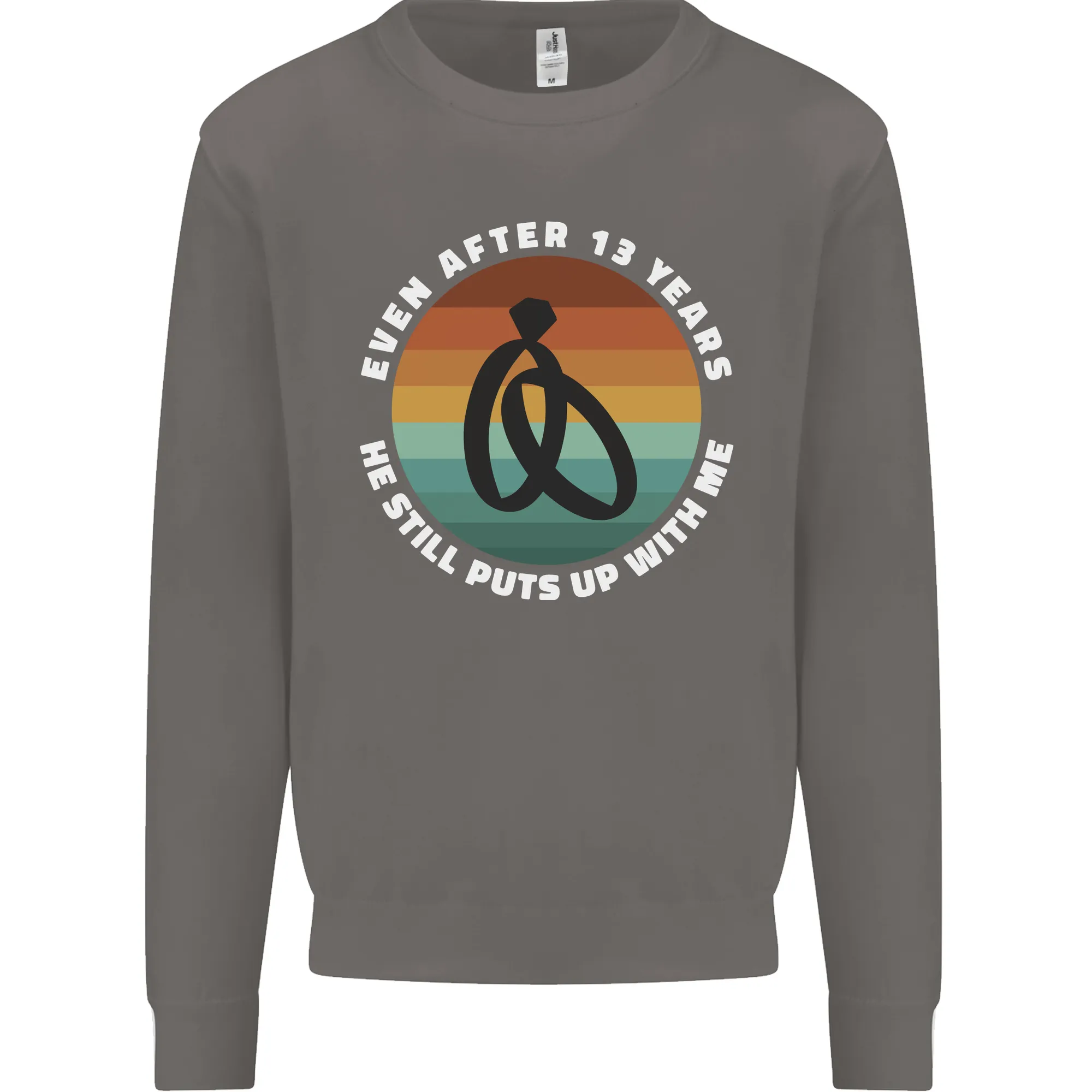 13 Year Wedding Anniversary 13th Marriage Mens Sweatshirt Jumper