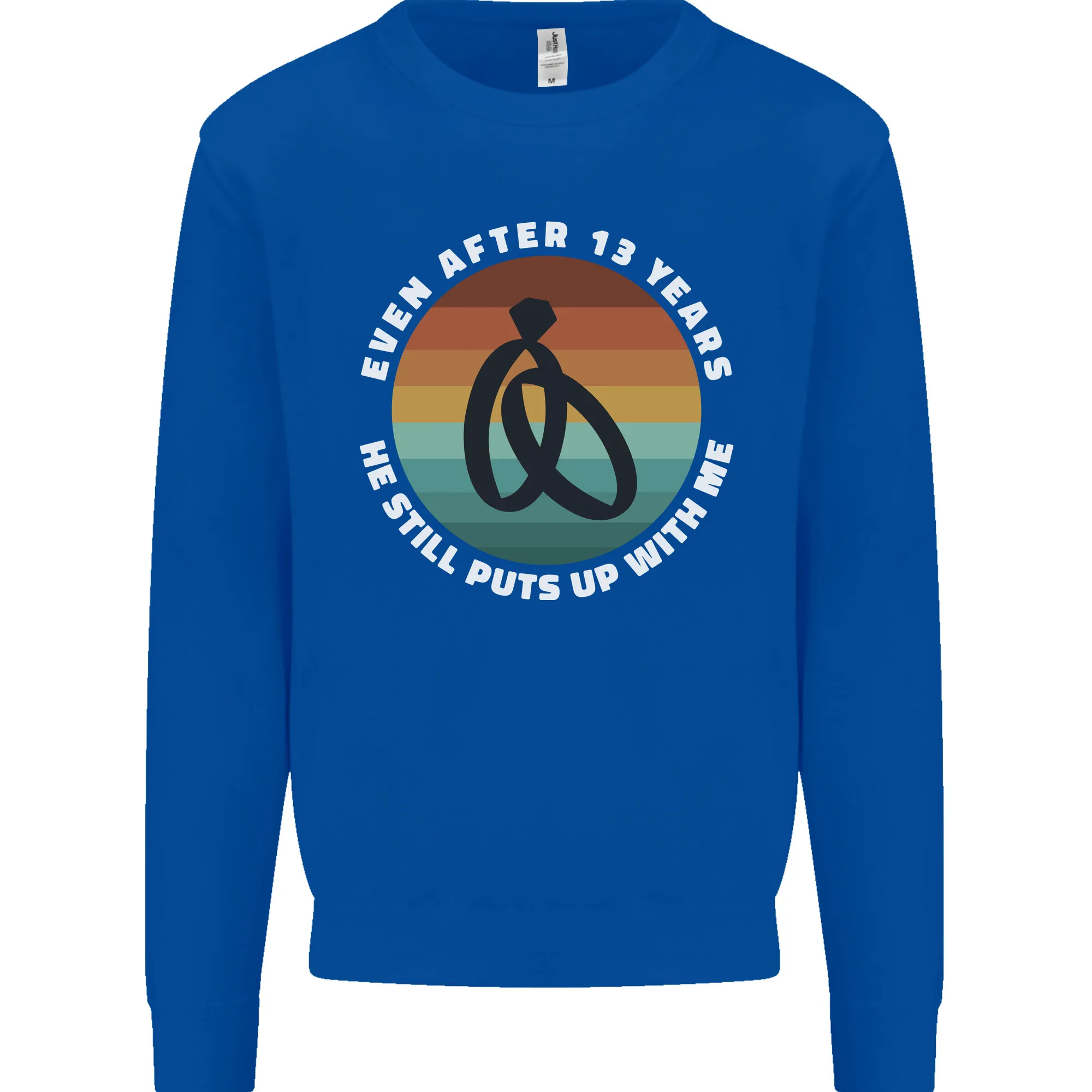 13 Year Wedding Anniversary 13th Marriage Mens Sweatshirt Jumper