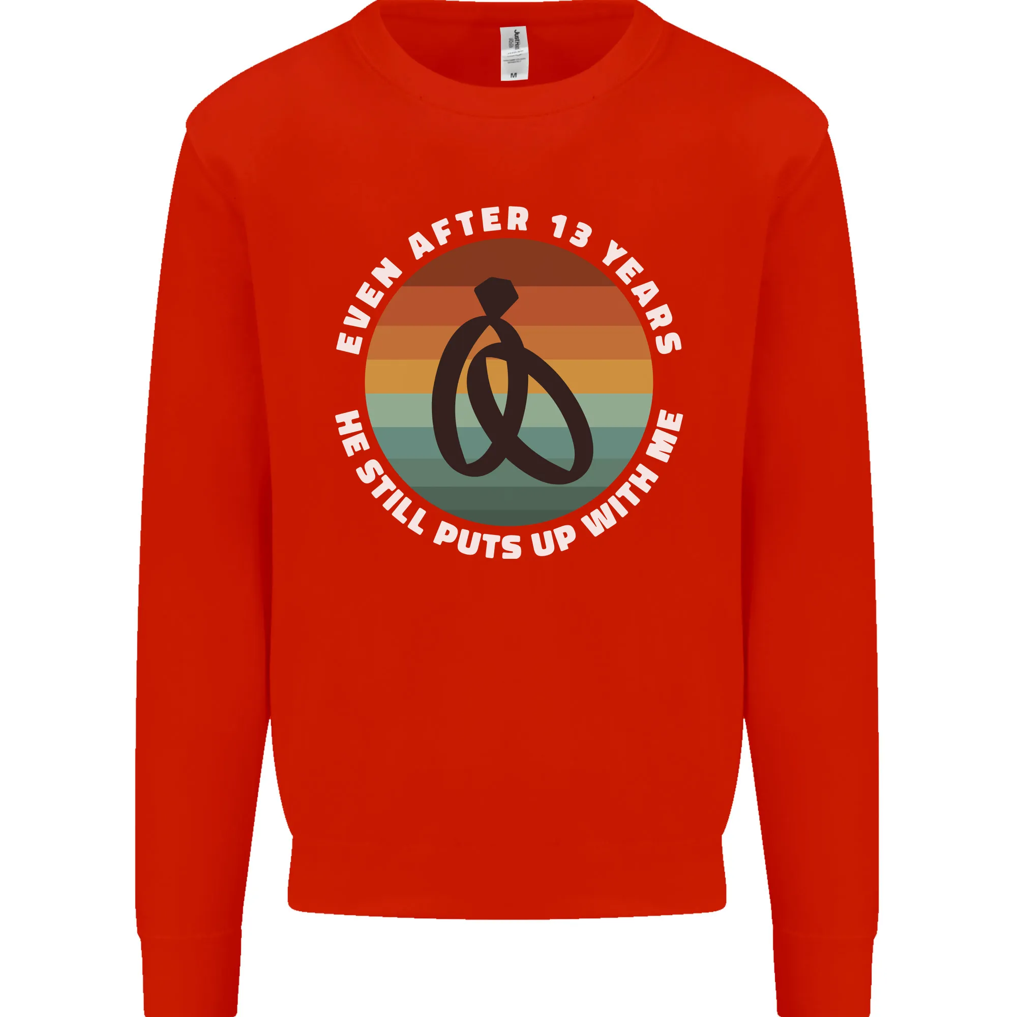 13 Year Wedding Anniversary 13th Marriage Mens Sweatshirt Jumper