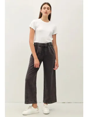 Acid Wash Drawstring Sweatpants