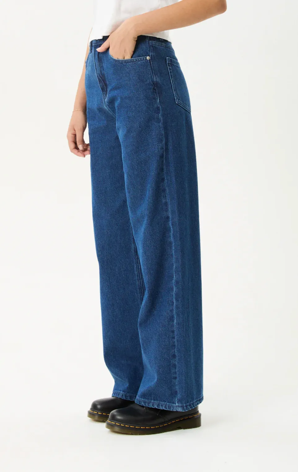 BELLA DENIM WIDE LEG BAGGY JEANS| AUTHENTIC BLUE