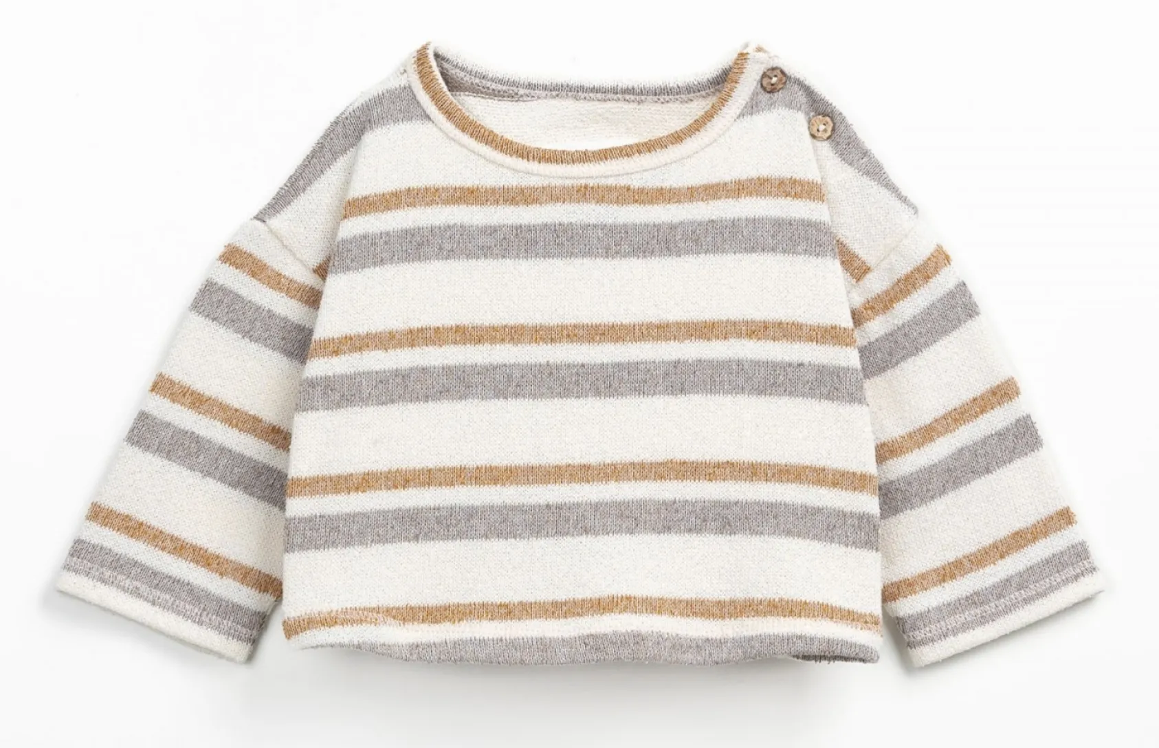 Blue Stripe Jersey Stitch Sweater