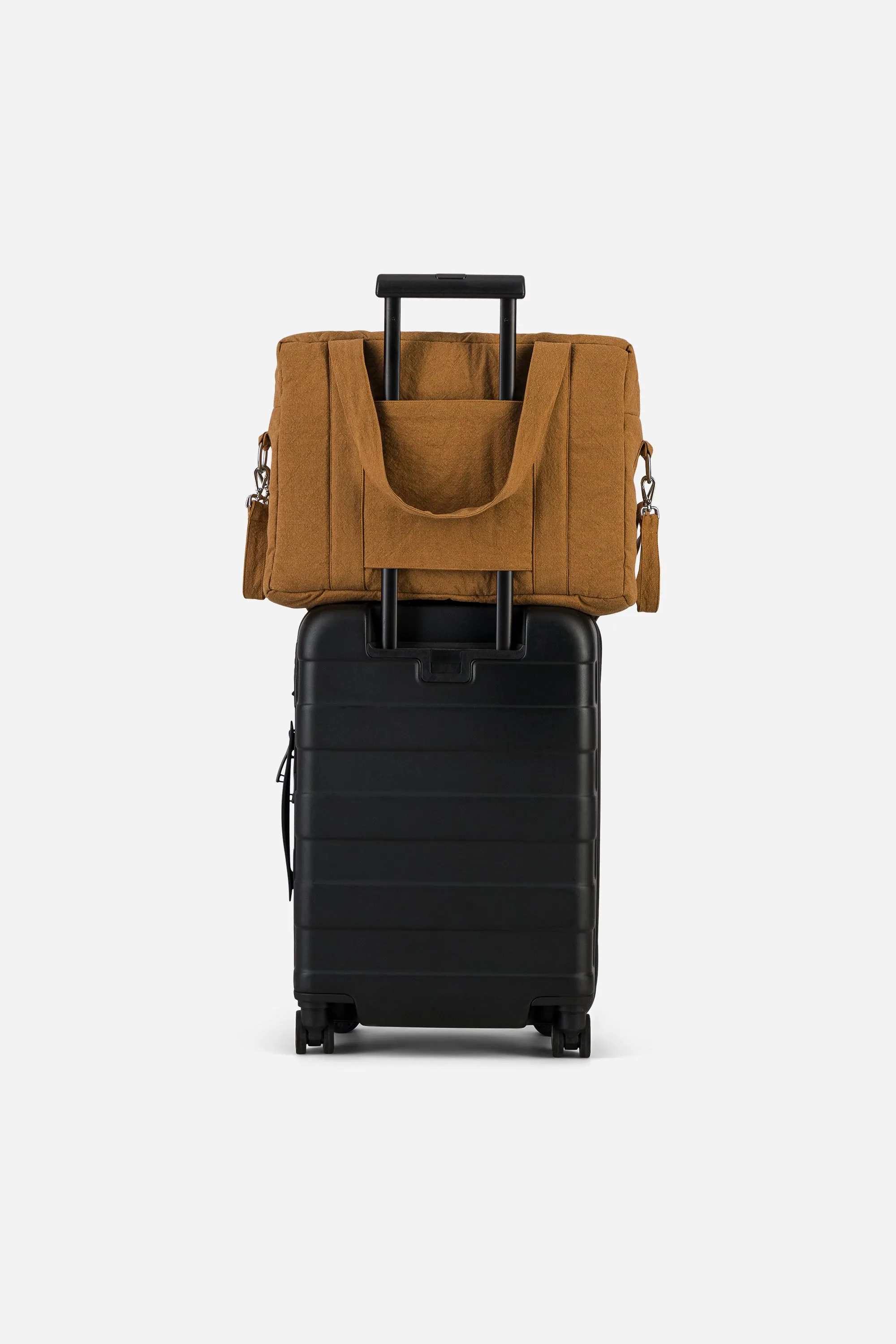 Darcy the anti diaper bag - Recycled cotton Tobacco