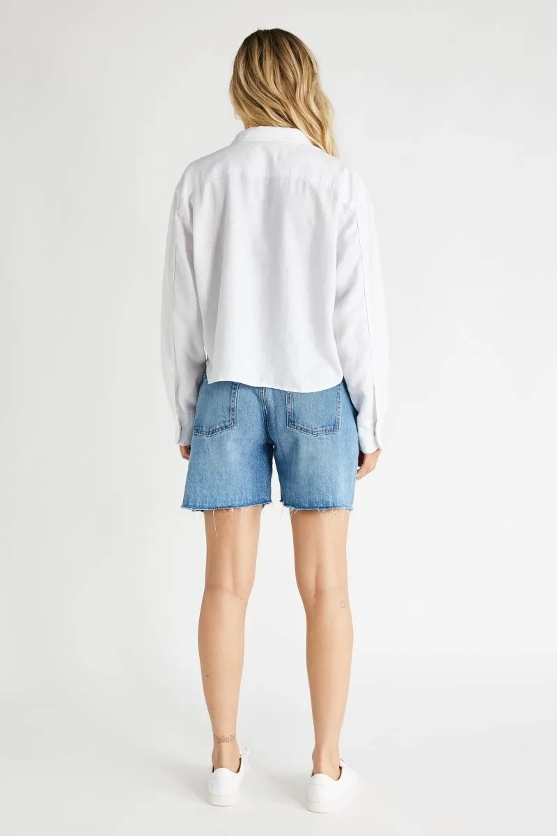 Diana Long Sleeve Top in Sustainable White