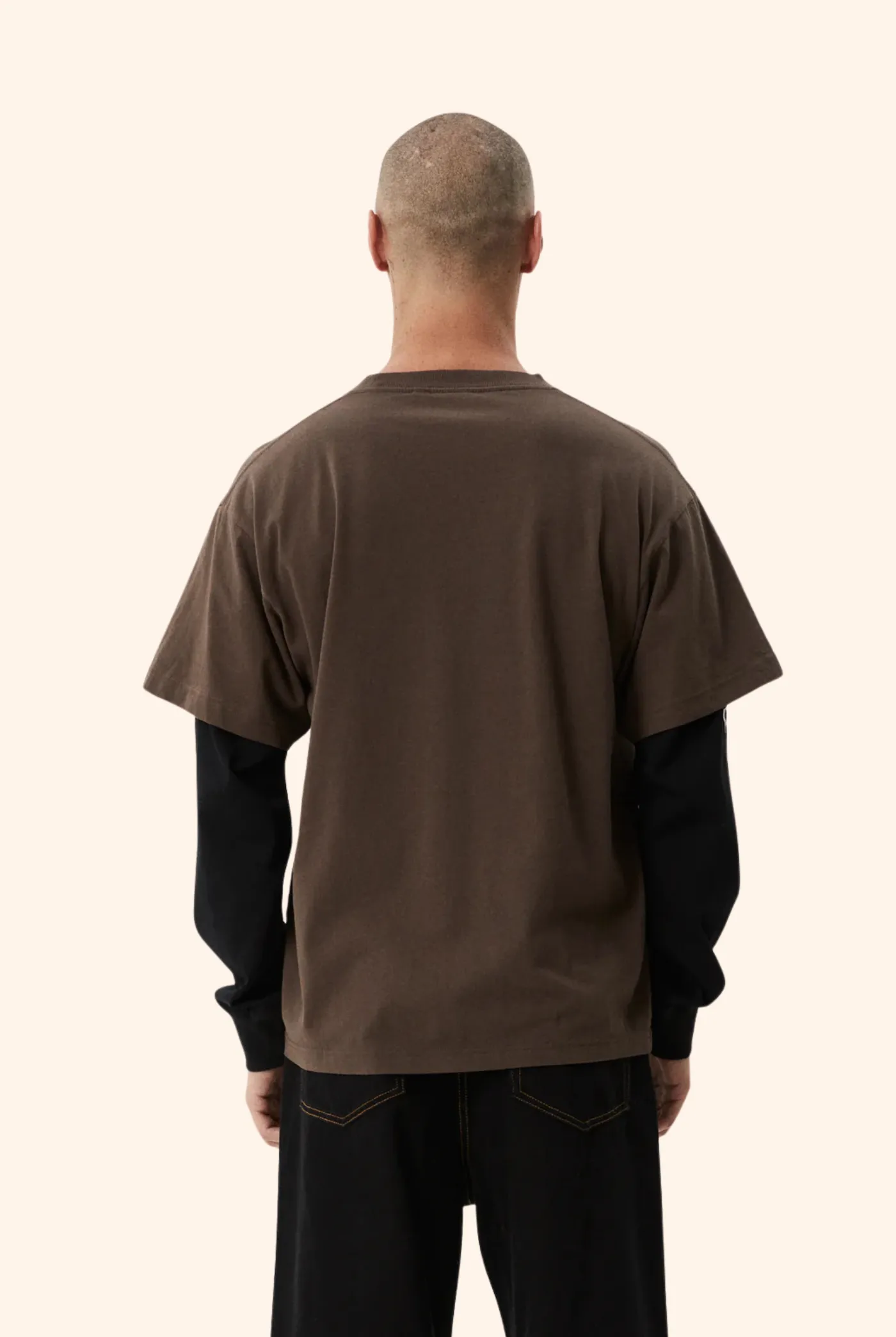 Double Trouble Layered Boxy Tee Coffee
