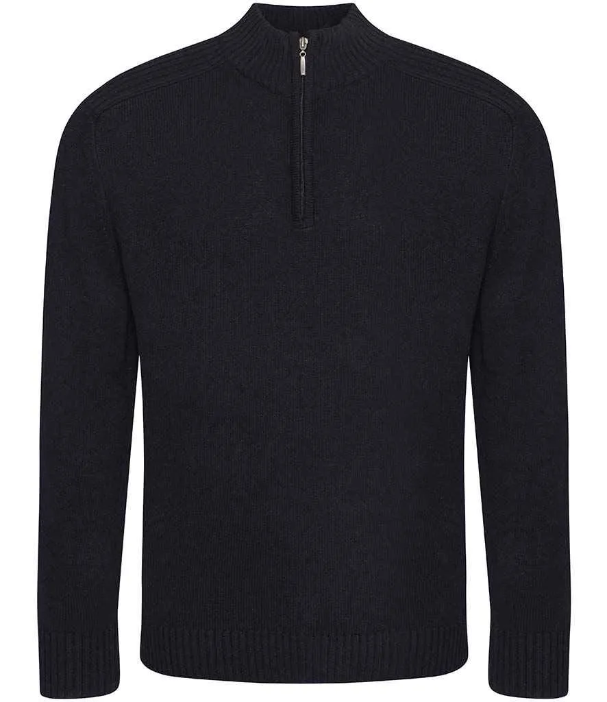 Ecologie Unisex Wakhan Zip Neck Sustainable Sweater | Black