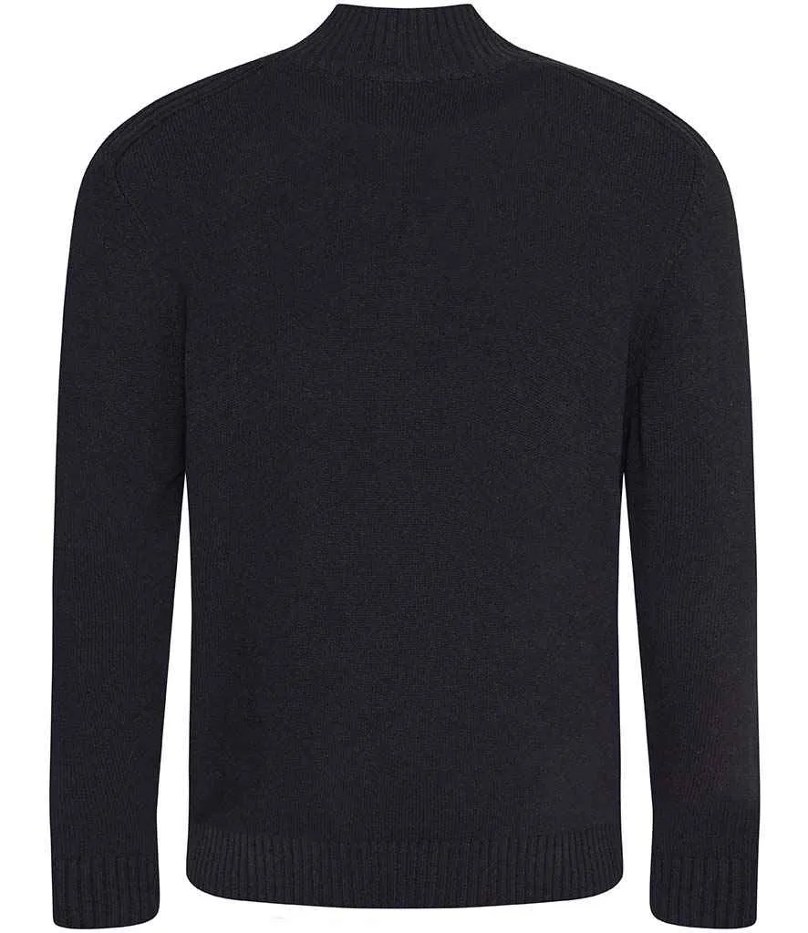 Ecologie Unisex Wakhan Zip Neck Sustainable Sweater | Black