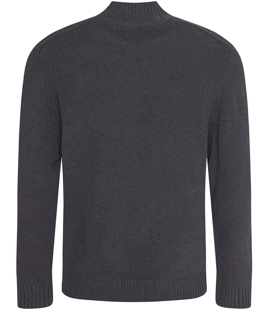 Ecologie Unisex Wakhan Zip Neck Sustainable Sweater | Charcoal