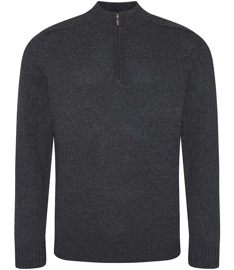 Ecologie Unisex Wakhan Zip Neck Sustainable Sweater | Charcoal