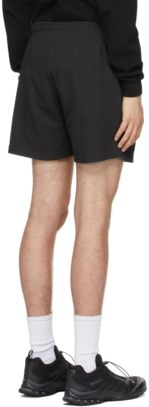 EDEN power corp Black Recycled Cotton Logo Lounge Shorts