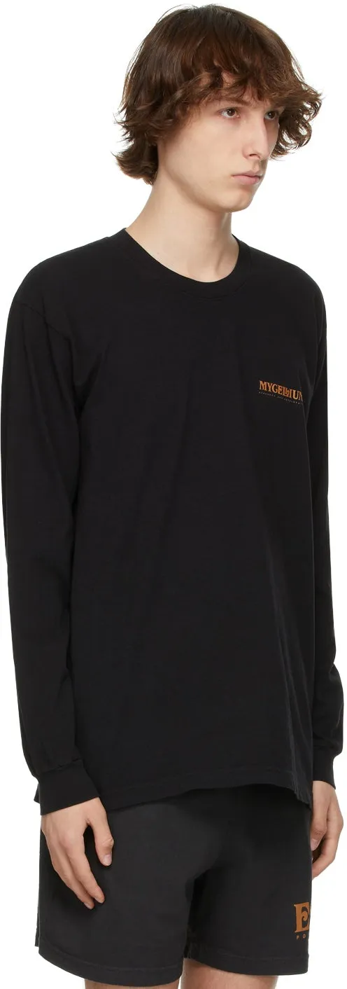 EDEN power corp Black Recycled Cotton 'Mycellium' Long Sleeve T-Shirt