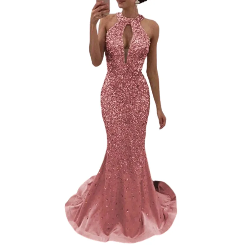 Funki Buys | Dresses | Women's Sequin Mermaid Evening Gown