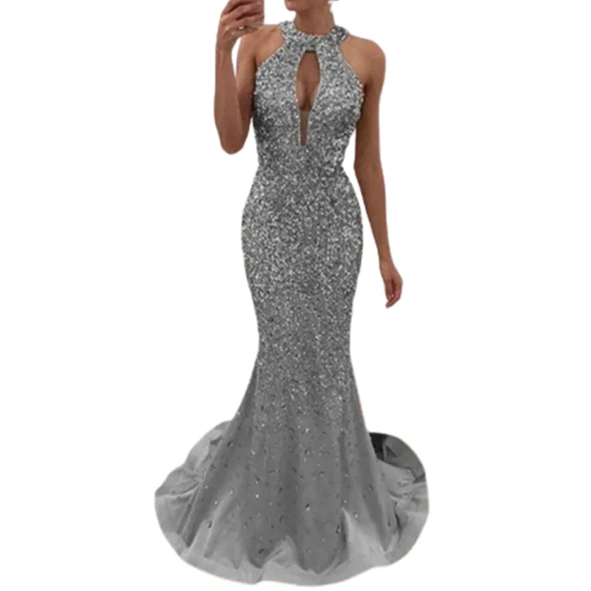 Funki Buys | Dresses | Women's Sequin Mermaid Evening Gown
