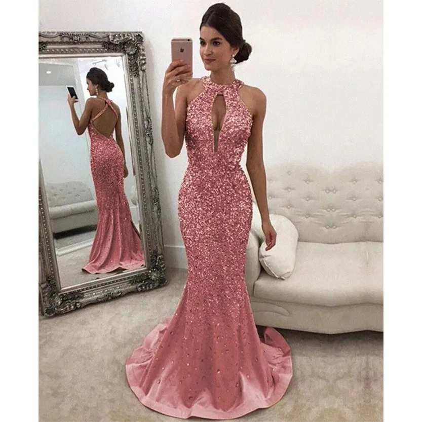 Funki Buys | Dresses | Women's Sequin Mermaid Evening Gown