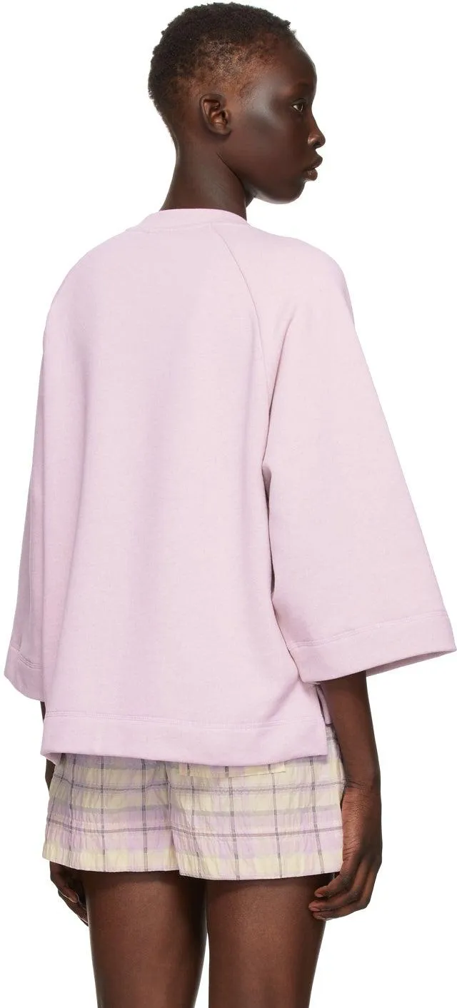 GANNI Purple Isoli Oversized Raglan Sweatshirt