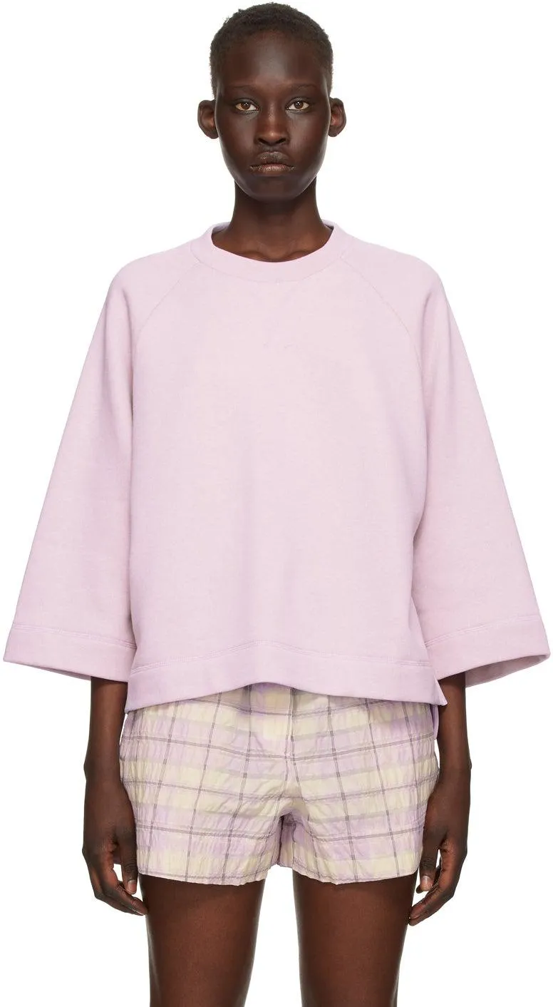 GANNI Purple Isoli Oversized Raglan Sweatshirt