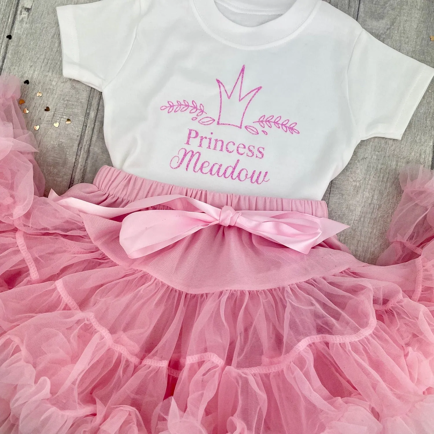 Girls Personalised Princess Pink Tutu Outfit
