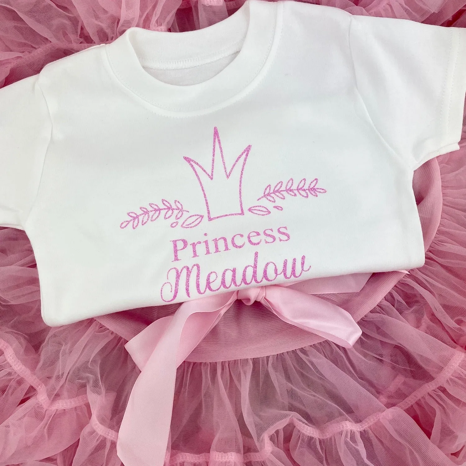 Girls Personalised Princess Pink Tutu Outfit