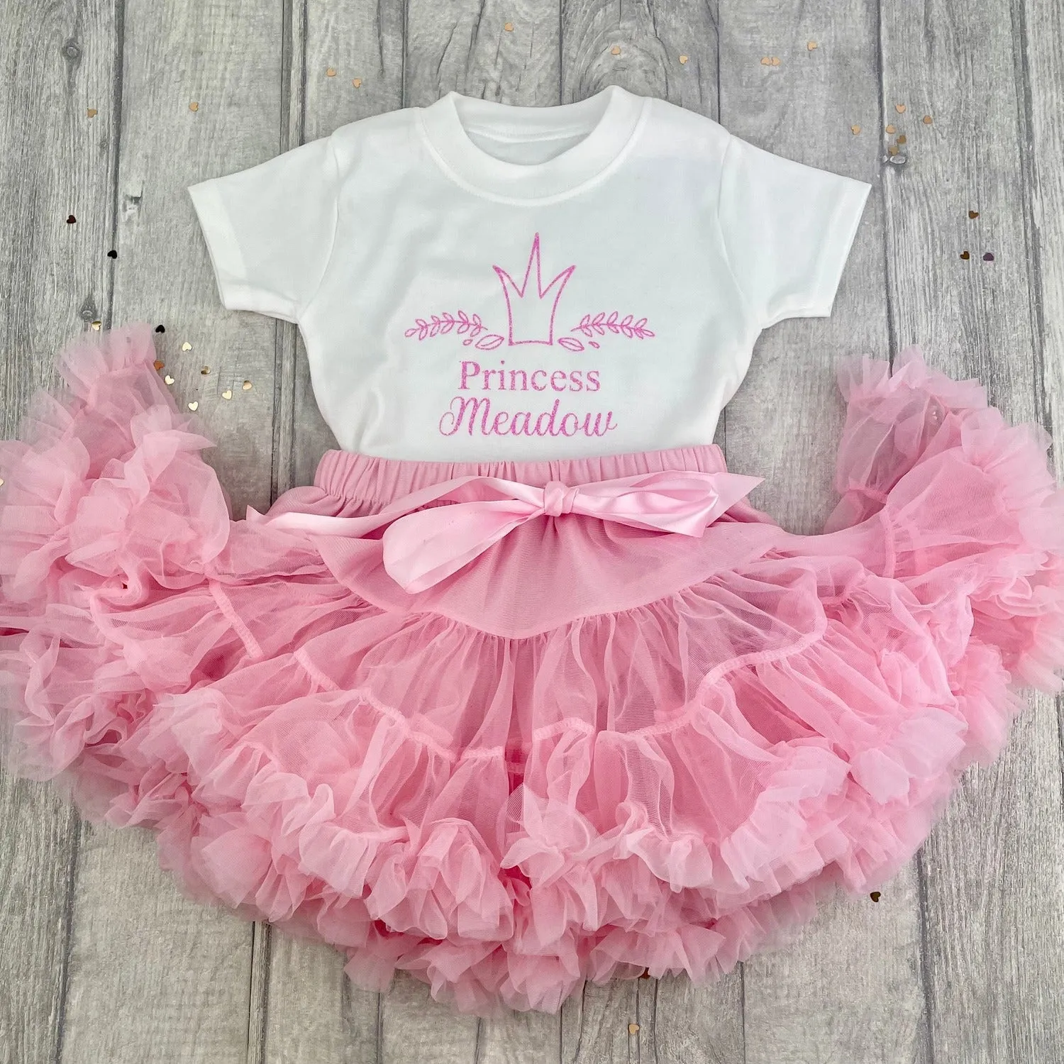 Girls Personalised Princess Pink Tutu Outfit