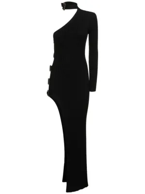 Giuseppe Di Morabito   One sleeve stretch cotton maxi dress 