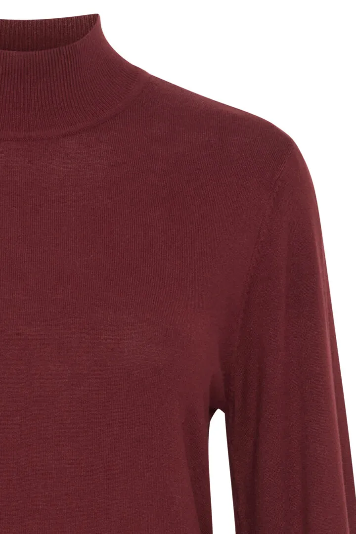 Ichi Mafa Turtle Neck Jumper-Port Royale-20107646