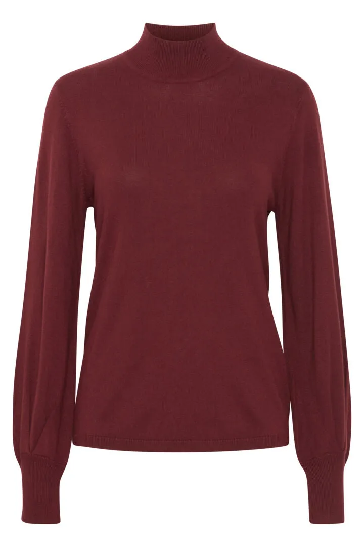 Ichi Mafa Turtle Neck Jumper-Port Royale-20107646
