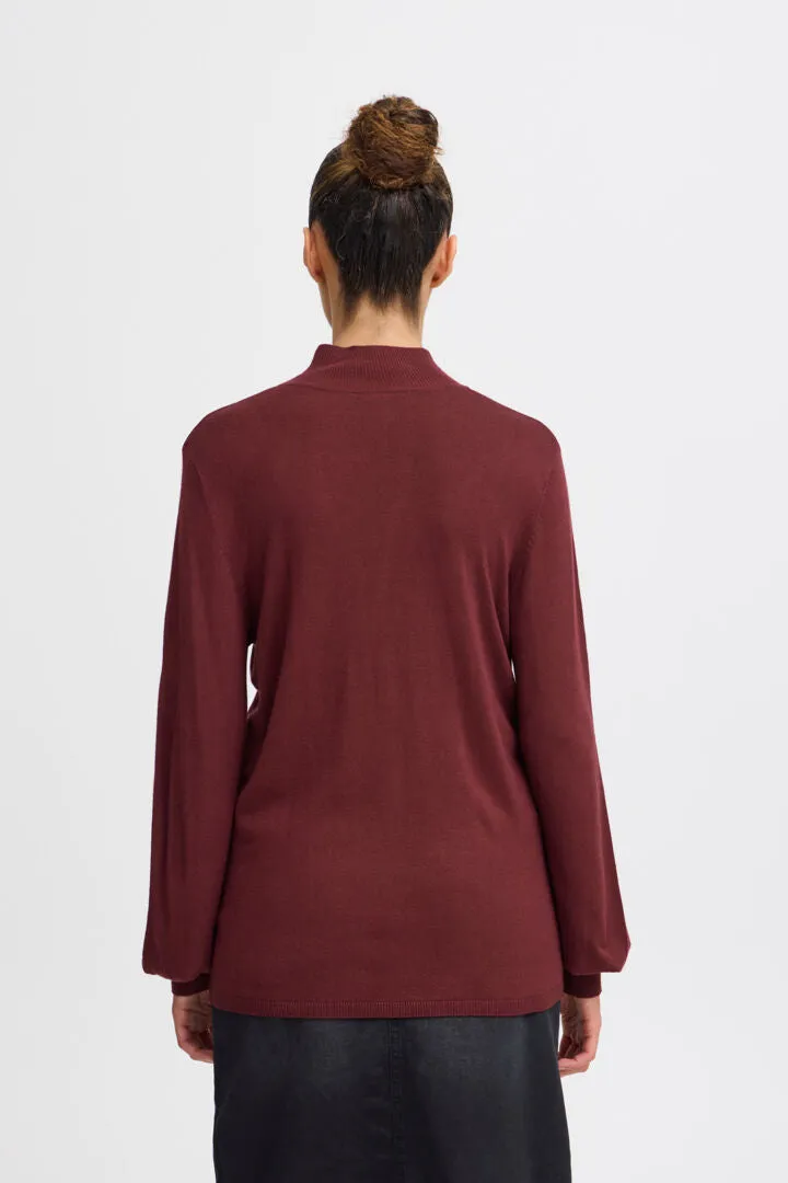 Ichi Mafa Turtle Neck Jumper-Port Royale-20107646
