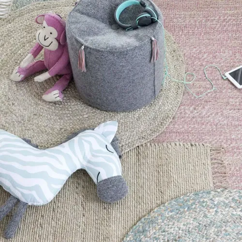 Kids Depot Rug Jute Pink - Clearance