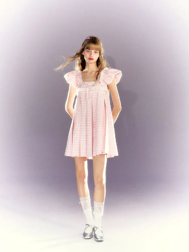 Lace square neck babydoll dress【s0000009317】