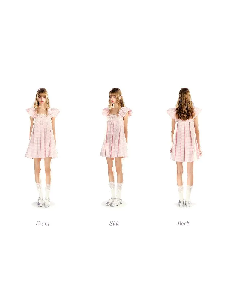 Lace square neck babydoll dress【s0000009317】