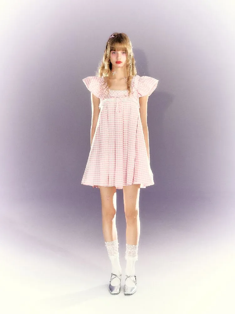 Lace square neck babydoll dress【s0000009317】