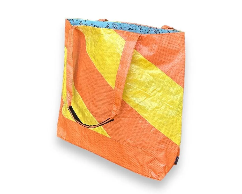 Large Upcycled Tote Bag - Sustainable- Saves landfill space!