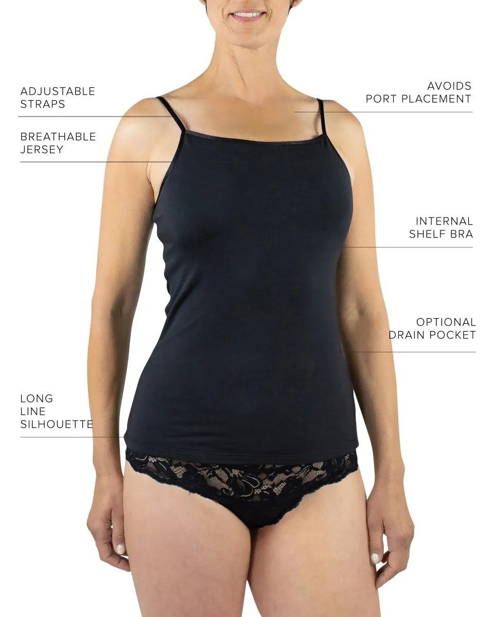Maia Sustainable Jersey Camisole in Black