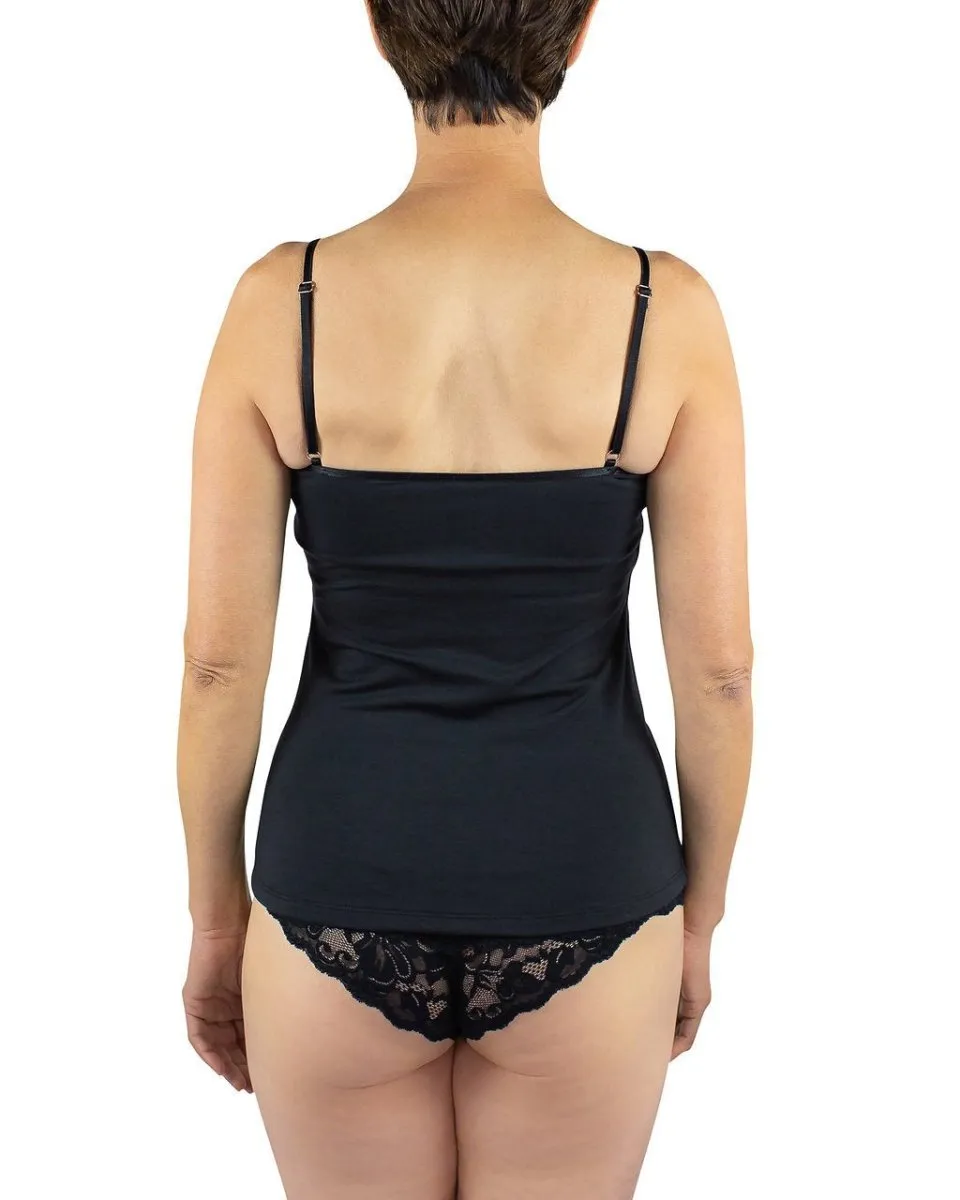 Maia Sustainable Jersey Camisole in Black