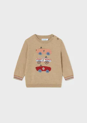 Mayoral Baby Boys Beige Knitted Jumper