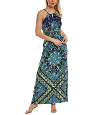 Morris Maxi Dress In Navy/Blue | Navy/Blue