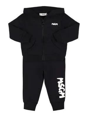 MSGM   Cotton blend sweatshirt &amp; sweatpants 