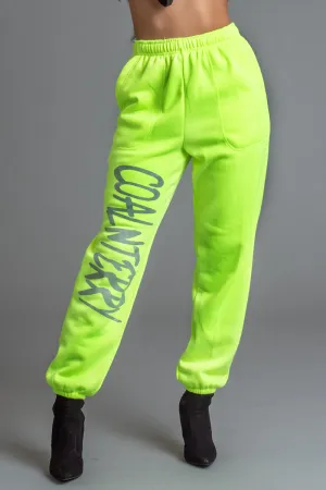 NEON GREEN CNT OVERLAY JOGGER