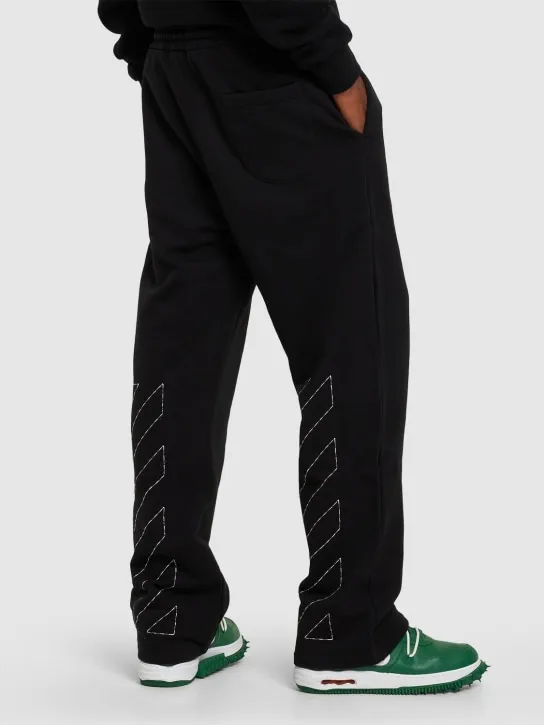 Off-White   Off Stitch cotton sweatpants 