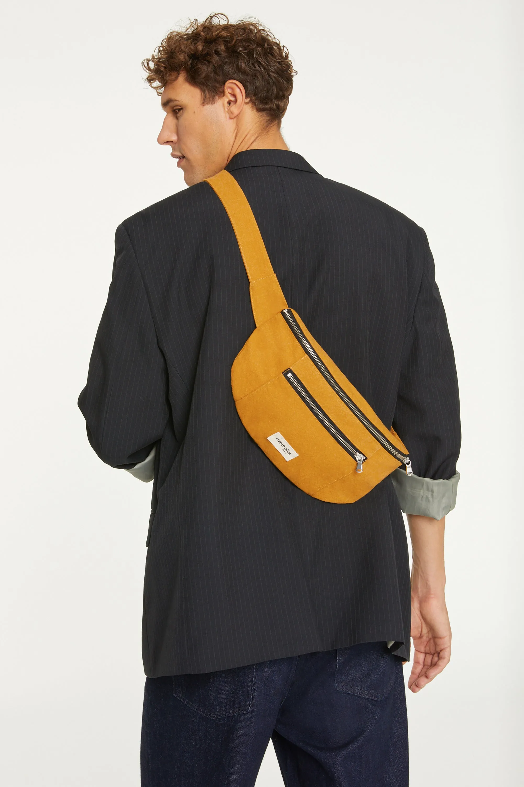 Orsel the new waist bag Large Size - Recycled cotton Mustard