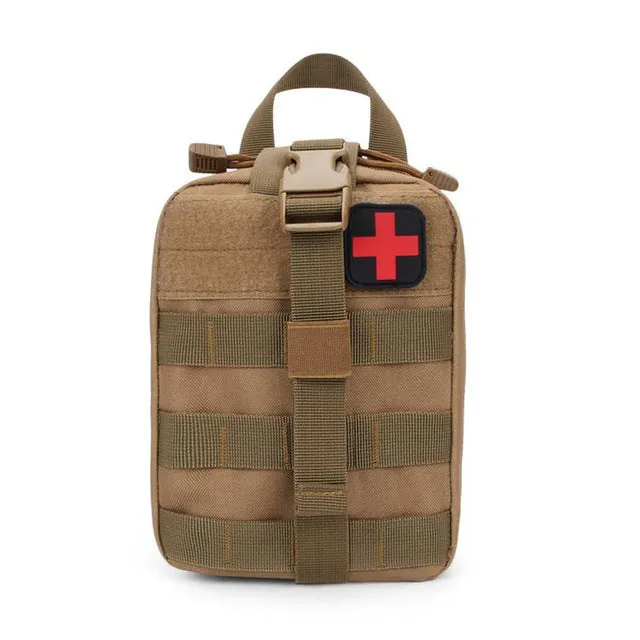 Outdoor Water First Aid Kits Travel Oxford Cloth Tactical Waist Pack Camping Climbing Bag Black Emergency Case