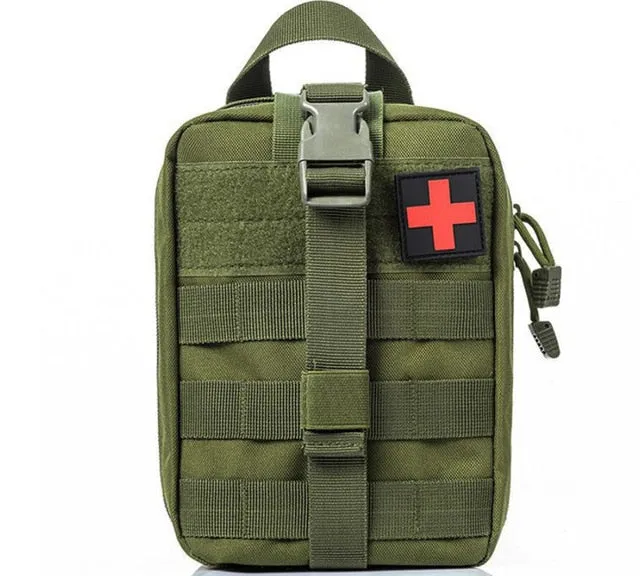 Outdoor Water First Aid Kits Travel Oxford Cloth Tactical Waist Pack Camping Climbing Bag Black Emergency Case