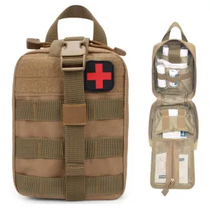 Outdoor Water First Aid Kits Travel Oxford Cloth Tactical Waist Pack Camping Climbing Bag Black Emergency Case