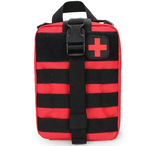 Outdoor Water First Aid Kits Travel Oxford Cloth Tactical Waist Pack Camping Climbing Bag Black Emergency Case